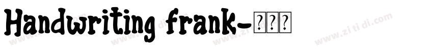 Handwriting frank字体转换